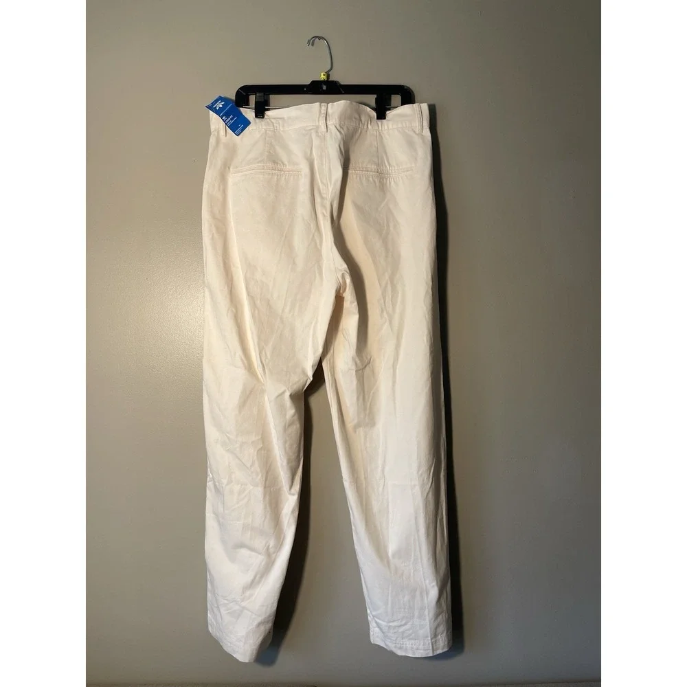 Adidas Men's Trefoil Essentials Chino Pants Size 36 White NWT